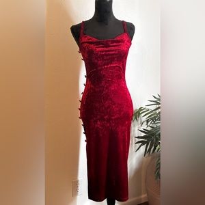 Red Velvet Slip Dress